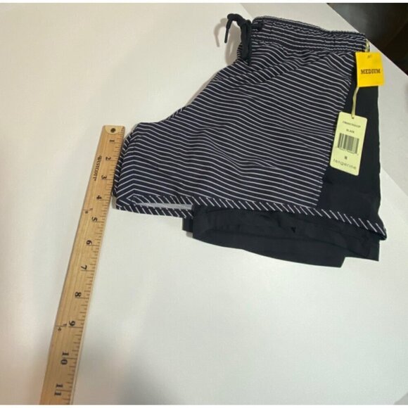 Tangerine Black & White Striped Shorts Elastic Waist Women’s Size Medium NWT - Picture 11 of 11